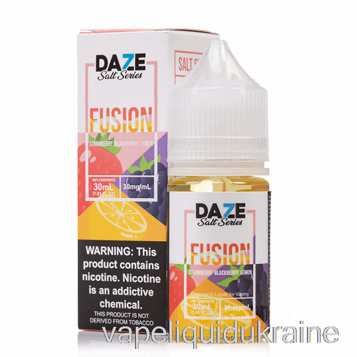 Vape Liquid Ukraine Strawberry Blackberry Lemon - 7 Daze Fusion Salt - 30mL 30mg